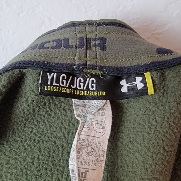 Under Armour Cold Gear Y2K Sage Green Logo Waistband Cargo Jogger Sweatpants Y L - Picture 10 of 12